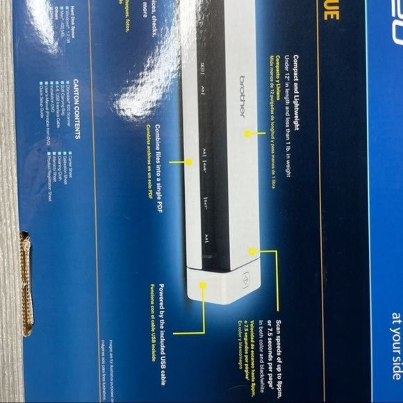 Brother Mobile Color Page Scanner, DS-620, Fast Scanning Speeds, Compact - Picture 4 of 6